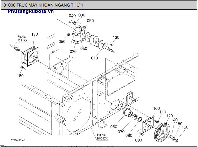 Trục máy khoan dọc thứ 1